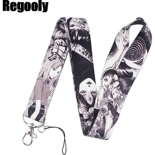 10pcs Horror characters TOMIE Art Key Chain webbings ribbons Neck Strap for Phone Keys ID Card Cartoon Lanyards