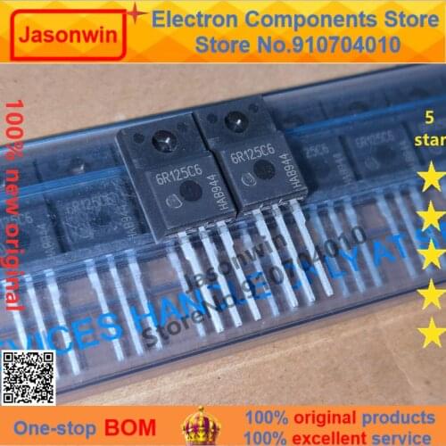 100% nuevo 50 unids/lote original MOSFET IPA60R125C6 6R125C6 25A600V TO-220F Transistor