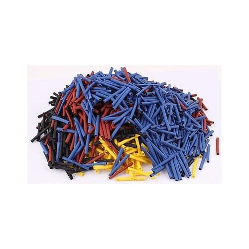 1600Pcs 3mm 2:1 Heat Shrink Tube Sleeving Wrap Wire Kit Red Yellow Blue Black