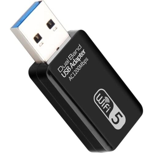 2.4G/5G Dual-Band Wireless Dongle Mini Wireless Computer Network Card Receiver 1200M USB Wifi Network Card Adapter