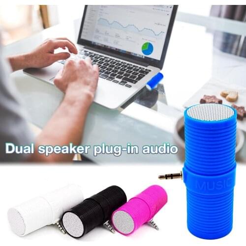 3.5MM In - Line Stereo Mini Speaker Portable Speaker MP3 Music Player Speaker for Mobile Phones Tablets Direct Insert Speaker