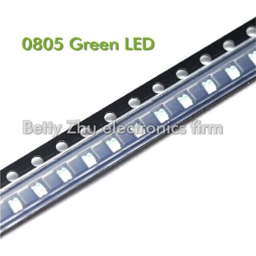 500PCS/LOT 0805 SMD LED green light-emitting diodes 2012