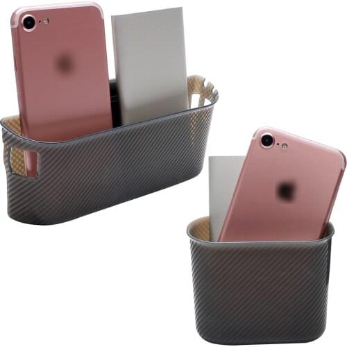 Car Storage Box Garbage Mesh Card Phone holder Organizer Door Side Hanging Pocket Trash Bin Multifunction Phone Charger Cradle