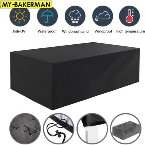 40 Sizes Black Outdoor Patio Garden Furniture Waterproof Covers Rain Snow Chair covers Sofa Table Chair Dust Proof Cover