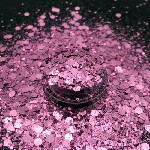 Holographic Glitter Nail Art Flakes Mixed Hexagon Shinny Sequins DIY Nail Designs Glitter Makeup Nails Decoracion Uñas