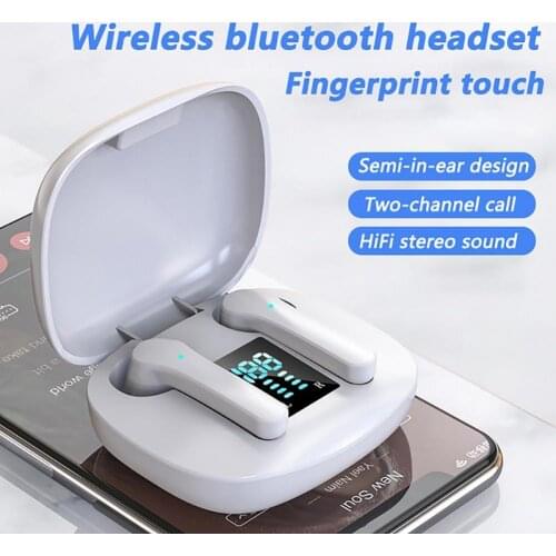 JS36 TWS Semi-in-ear Bluetooth Headset Stereo Earbuds Sports Gaming Earphone