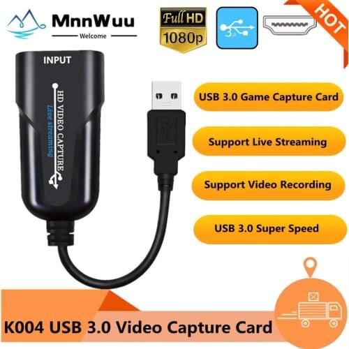 Video Capture Card USB 3.0 Capture Card 1080P HDMI-compatible video Reliable streaming Adapter For Live Broadcasts Video Record