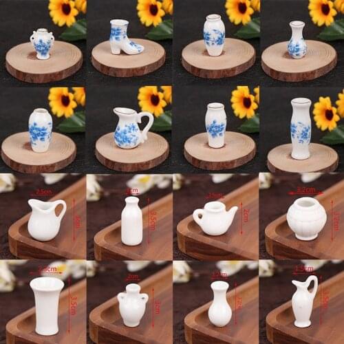 Ceramic Porcelain Resin Vase Accessories Doll House Miniatures Accessories Dollhouse Decorative Home Decor Miniature TPXCKz