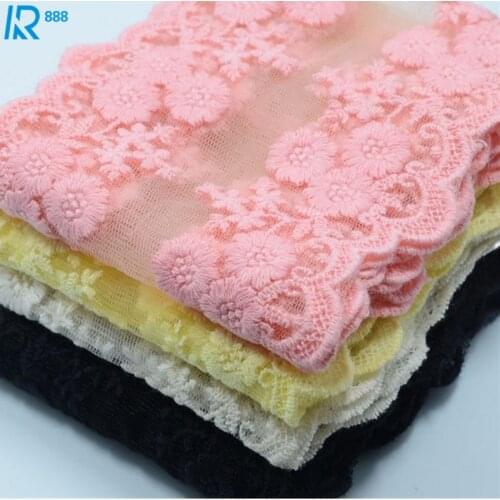 Kewgarden 12cm Water Soluble Embroidery Lace Ribbon DIY Bow Wedding Laciness Accessories Handmade Tape 7 Yards