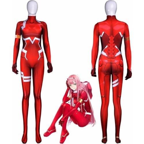 DARLING in the FRANXX Zero Two 02 Cosplay Costume Jumpsuits One Piece Bodysuit