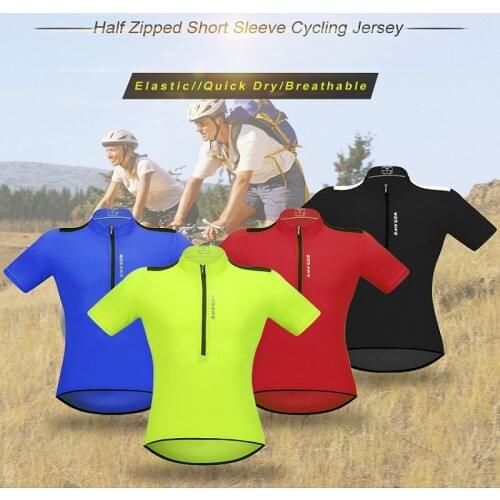 2021 Half Zip Cycling Jersey Summer Pro Team MTB Jersey Breathability Maillot Ciclismo Short Sleeve Bike Bicycle Jersey Tops