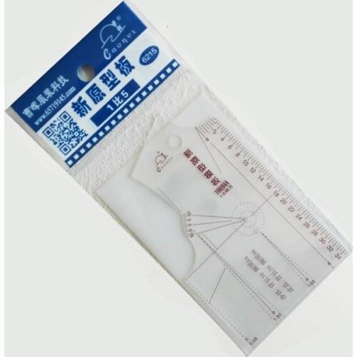2pcs/set 1:5 Fashion Designs Ruler Drafting Templete Clothing Design; Ruler Just Like the Picture