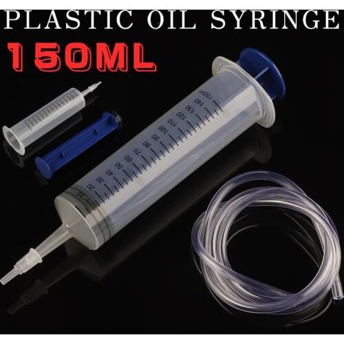 Reusable Plastic Syringe Oil Syringe with Hose for Extracting Agricultural Brake Fluid Car Oil Fluid Extractor Filling Syringe