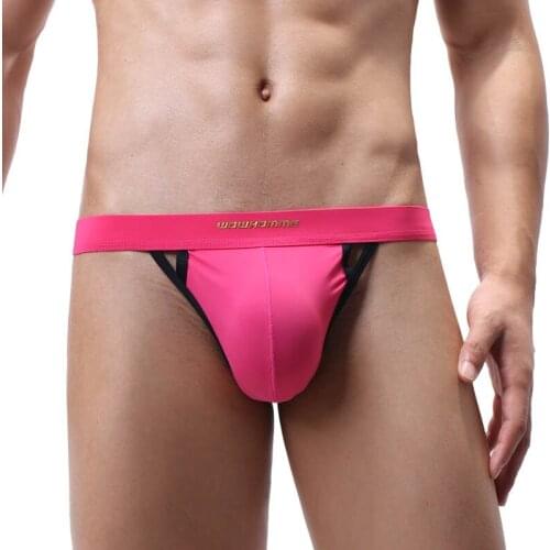 Mens Mini Bikini Thongs Sexy Briefs Underwear Solid Lingerie Soft U Bulge Pouch Jockstrap Males Breathable Gay G-string Briefs