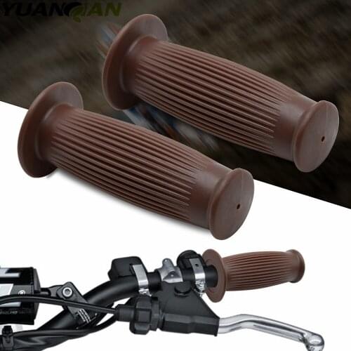 New Vintage Cafe Racer Motorcycle Hand Grips Rubber Handle Bar 7/8" 22mm for CG125 CB400 HONDA KAWASAKI YAMAHA SUZUKI DUCATI KTM