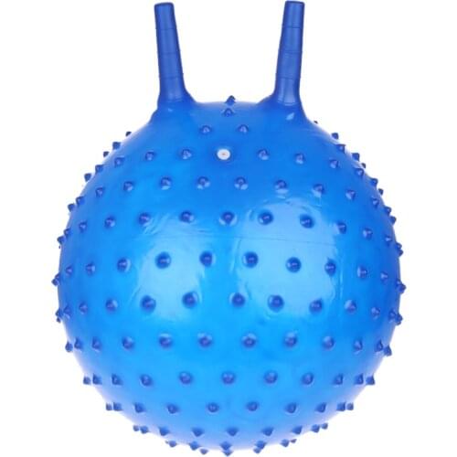 New 18" Massage Inflatable Jump Ball Hopper Bounce Retro Ball With Handle Gift