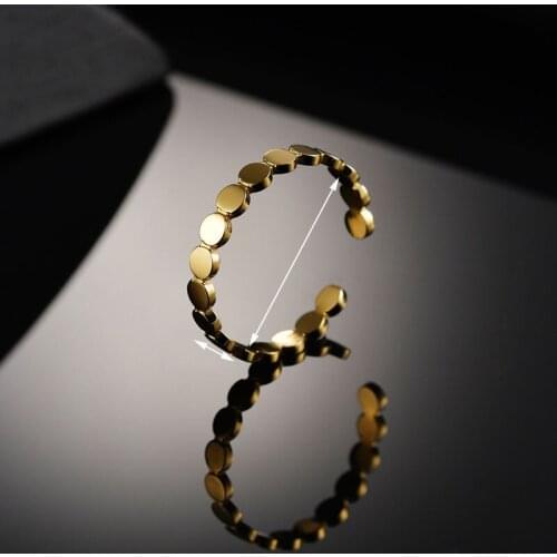 New Trendy Gold Stainless Steel Couple Rings Geometric Engagement Wedding Gift for Men Women Finger Ring Jewelry anillos mujer