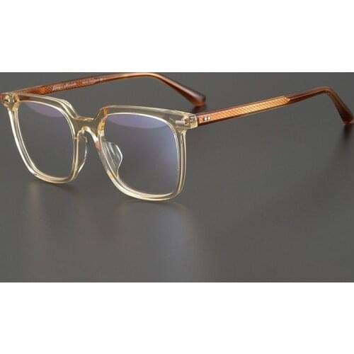 High Quality Brand Designer Acetate Glasses Frame Men Square Style Clear Lens Eyeglasses Women Prescription Eyewear 3365