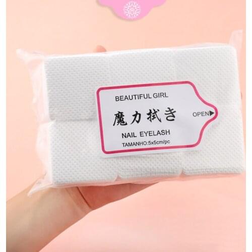 Eyelash Glue Remover Wipe Lint-Free Paper Cotton Wipes The Mouth of The Glue Bottle Cleaning Prevent Clogging Glue Cleaner Pads