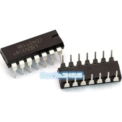 10PCS CD4011BE CD4011 DIP-14 4011 QUAD 2-INPUT NAND GATE IC