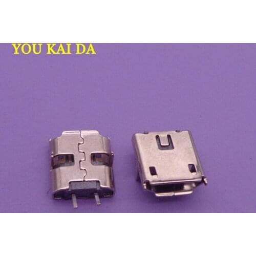 10pcs Micro USB 2pin B type Female Connector For Mobile Phone Micro USB Jack Connector 2 pin Charging Socket