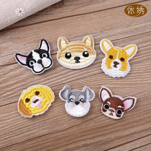 100pcs/lot Small Embroidery Patches Cat Dog Kitty Puppy Cell Phone Clothing Decoration Sticker Iron Heat Transfer Applique