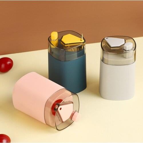 2021 New Automatic Toothpick Box Portable Transparent Pop-up Household Table Toothpick Container Storage Box Toothpick Box
