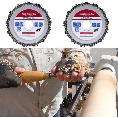 4.5 4.5 inch Grinder Chain Disc Wood Carving Disc Circular Saw Blade and Chain 22 Tooth Fine Shaping Disc for 4-1/2 inch Angle