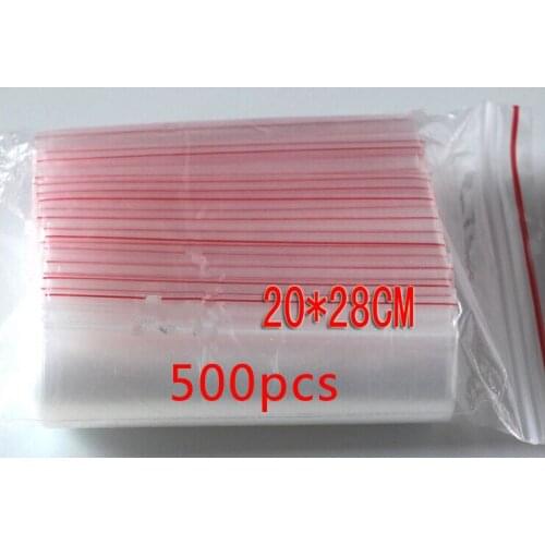 500PCS 20x28cm Transparent Travel Plastic Bag Gift Packaging Bag For Necklace/jewelry Small Ziplock Clear Self Seal Bags Pe Diy
