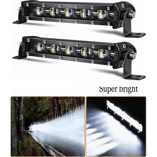 7inch 12V led bar 18W 6D Pod running lights for cars ATV tractor off road niva 4x4 trailer motorcycle headlight white 600K