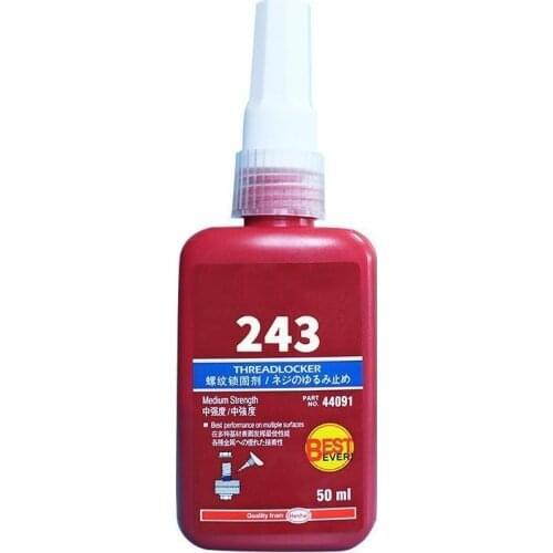 1Pc 243 Medium Strength Threadlocker Anaerobic Adhesive Glue resistant Oil screw sealant glue thread Loose Screw A2J7