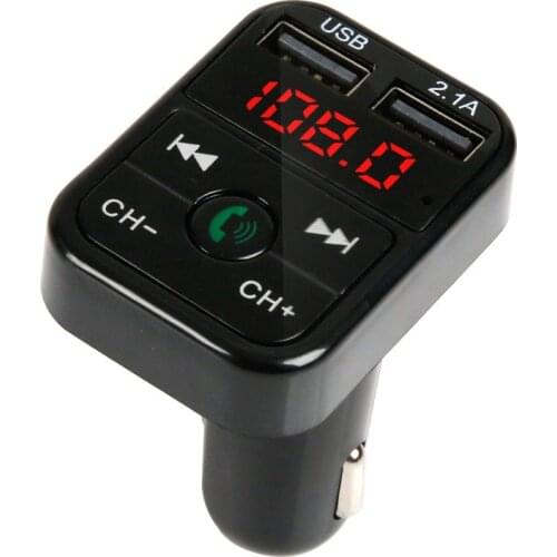 Kebidu TF card dual USB Bluetooth 4.2 car charger AUX U disk FM transmitter receiver car MP3 player hands-free with microphone