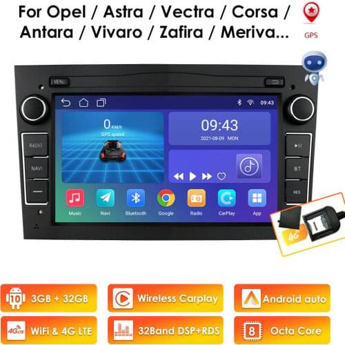3GB+32GB AutoRadio 2din Android GPS for opel Vauxhall Astra H G J Vectra Antara Zafira Corsa Vivaro Meriva Veda Stereo Navi WIFI