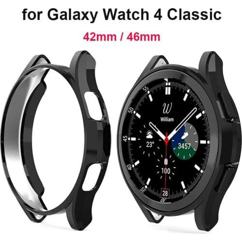 Case for Samsung Galaxy Watch 4 Classic 46mm 42mm Plated TPU Bumper Cover Protector for Galaxy Watch4 Classic 46mm Accessories