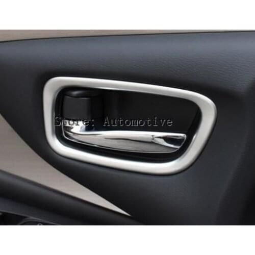 For Nissan Murano 2015 2016 2017 Chrome Interior Inner Door Handle Bowl Cover Trim Catch Inside Molding Garnish Surround Frame