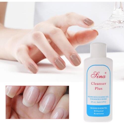60ml Removes Excess Nail Gel Polish Enhances Shine Cleanser Gel Remover Solvent Cleaner UV Nail Art Liquid Clean Degreaser TSLM2