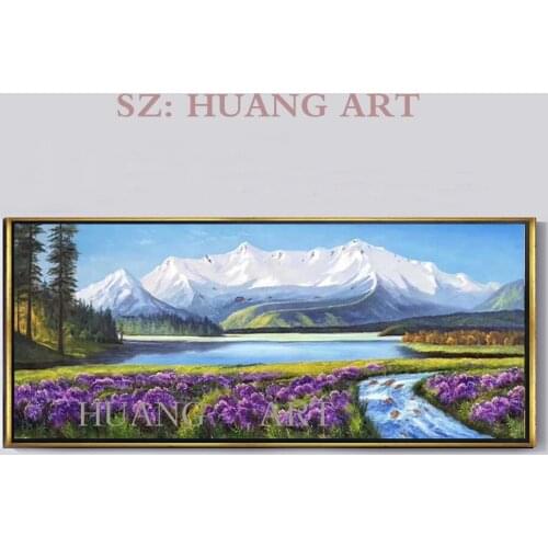 Oil painting Purple lavender pastoral landscape dining-room of children room decorated hall office sitting room sofa seascape vi
