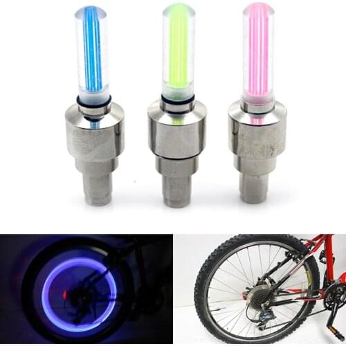 2Pcs Neon Lights Tyre Wheel Valve Cap Light LED Flash Car Tire Valve Caps Air Cover Tire Rim Valve Wheel Stem Cap Bike Light