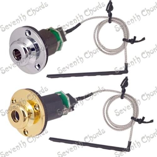 A Set Guitar Pickup Pick-up Piezo Cable Stick 6.35mm Endpin Jack Under-Saddle for Acoustic guitar (Do not need Batterie)