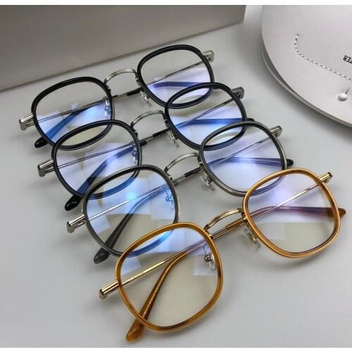 GM Geinenu Magic Oval Titanium Metal Glasses Frame Small Nerd Eyewear Men And Women Retro Myopia Glasses