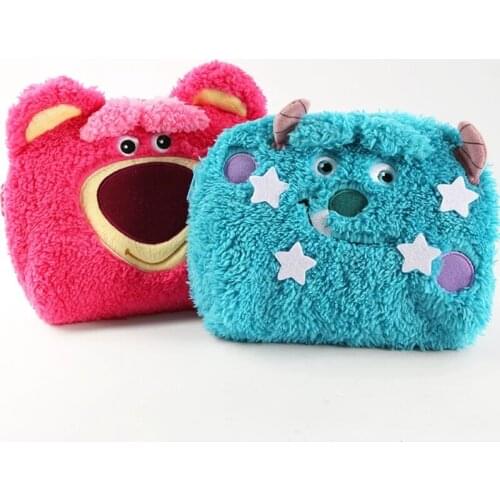 Original Disney loveliness Cartoon James P. Sullivan Lotso Plush Toy Cosmetic Bag Mobile Phone Package Zero Wallet Gift
