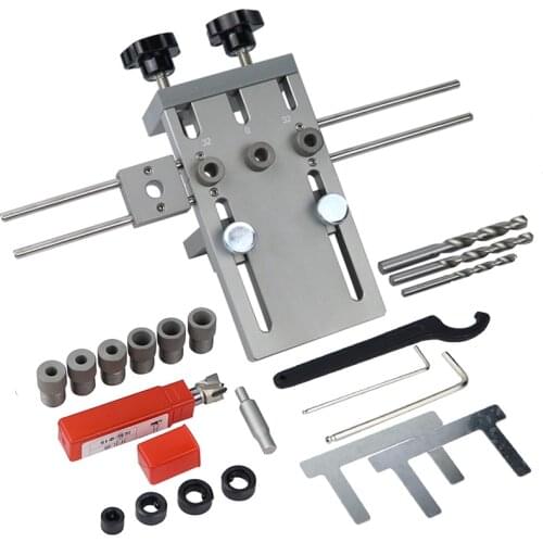 Profession Woodworking Puncher Locator Wood Doweling Jig Adjustable Drilling Guide For DIY Furniture Connecting Position Tools