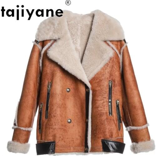 Tajiyane 2020 Womens Winter Jacket Women Real Fur Coat Woman Natural Wool Fur Jackets Female Clothes Biker Mujer Parkas TN1377