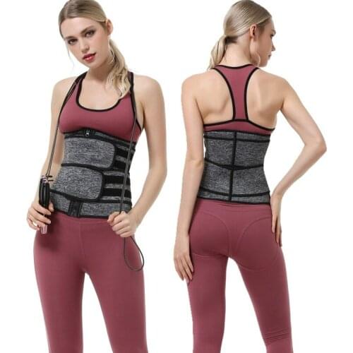 Hot Sale Double Reinforcement Belt Adjustable Sweat Belt Sports Fitness Waist Plastic Waist Belt Ladies