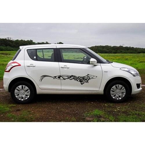 104*20cm Wolf Streak Decal Cool Car Side Decor Pattern Graphics Waterproof Vinyl Removable Animal Stickers L1198