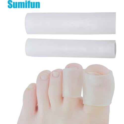 3pcs Silicone Gel Tube Finger Toe Protectors Thumb Separator Foot Corn Blisters Callus Pain Relief Guard Feet Care Tool D1320