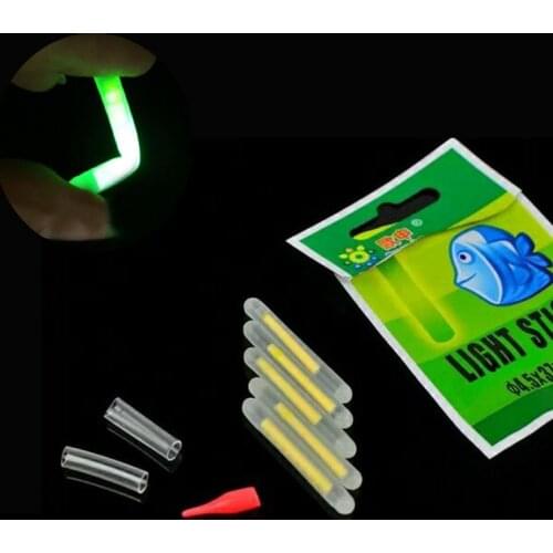 5 pcs / bag Fishing Float Light Stick Fluorescent Lightstick Night Float Rod Light Dark Glow Stick Useful Lots Fishing Tackle