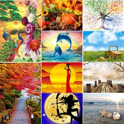 5D Diamond Painting Handmade DIY Round Full Rhinestones Embroidery Cross Stitch Kit Mosaic Art Landscape Home Decor Crafts Gift