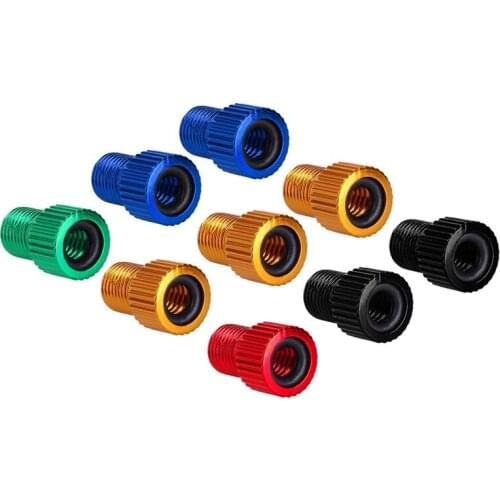 Bicycle Valve Adapter 10Pcs Aluminum Presta Schrader Converter Car Bicycle Hose Pump Compressor Tools
