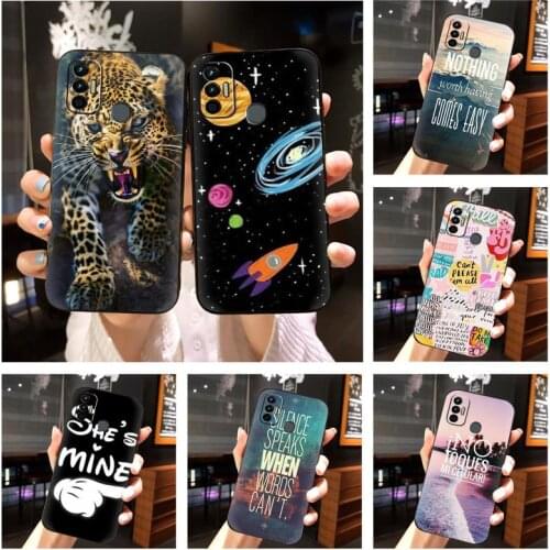 Anime Cute Phone Case For Tecno Spark 7 Shockproof Back Cover New For Boy Soft Case Glitter